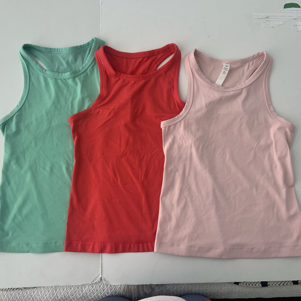 Lululemon Align Waist Length Racerback Tank - Set of 3 - Size 4